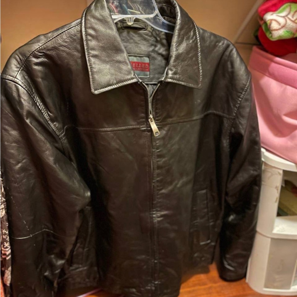 Genuine Leather Jacket Mens L